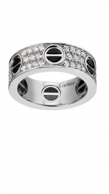 Кольцо Cartier Love Ring Diamond-Paved Ceramic, артикул: B4207600