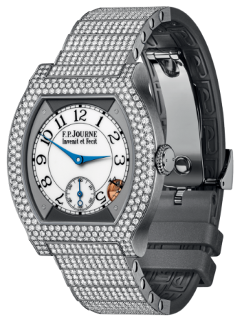 F.P. Journe Elegante 40 mm Titanium 12 Rows of Diamonds and Set Bracelet Grey