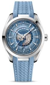 Omega Seamaster Aqua Terra 150M Co-Axial Master Chronometer GMT World Timer Summer Blue 41 mm 220.12.43.22.03.002