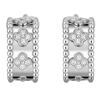 Серьги-кольца Van Cleef & Arpels Perlee Clovers VCARO2ML00