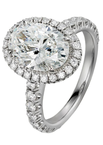 Кольцо для помолвки Cartier Destinée Solitaire Oval-Cut Diamond Paved N4751952