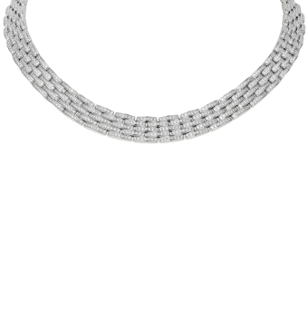 Колье Cartier Maillon Panthere Five Rows Paved CRN7408500