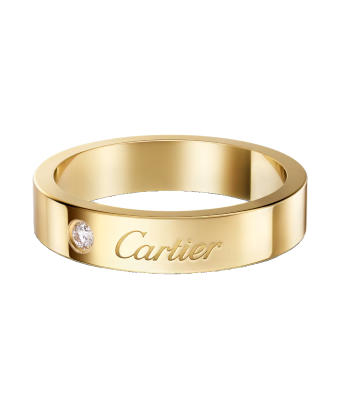 Кольцо Cartier C de Cartier Wedding Ring, 4 mm Width, 1 Diamond B4247200