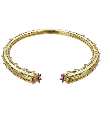 Колье Cartier Cactus de Cartier Torque Necklace Emeralds 2 Diamonds H7000731