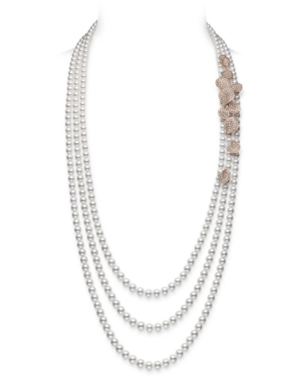 Колье Mikimoto Les Petales Place Vendome Pearl Necklace WG-1726GZ