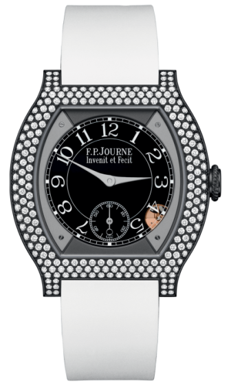 F.P. Journe Elegante 40 mm Titalyt® 12 Rows of Diamonds White