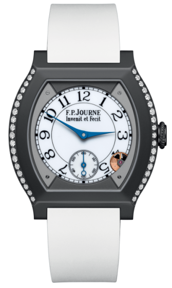 F.P. Journe Elegante 40 mm Titalyt® 2 Rows of Diamonds White
