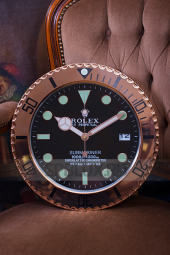 Настенные часы Rolex Submariner Gold Black Dial