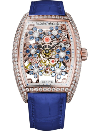 Franck Muller Cintree Curvex Cut Flower 31 x 43 mm 2850 S6 SQT CURVEX CUT FLOWER SA D 5N BLUE