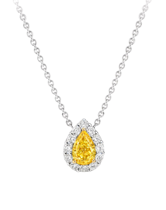 Подвеска Graff Icon Pear Shape Yellow and White Diamond Pendant RGP845