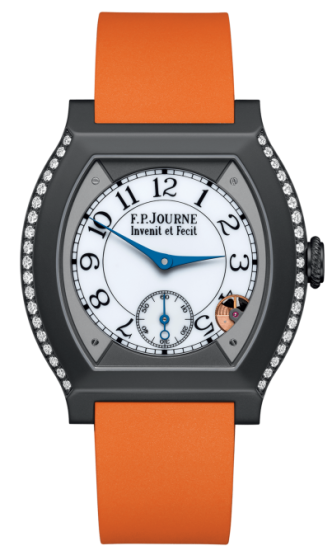 F.P. Journe Elegante 40 mm Titalyt® 2 Rows of Diamonds Orange