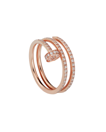 Кольцо Cartier Juste un Clou Double Ring Half-Paved B4210900