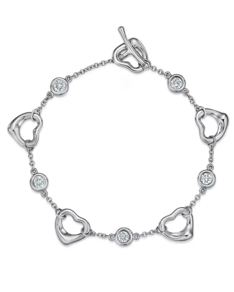 Браслет Tiffany Elsa Peretti™ Open Heart Diamonds by the Yard Bracelet 75225555