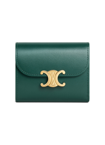 Кошелек Celine Triomphe Green Leather