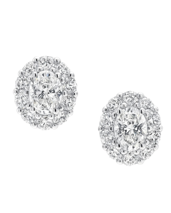 Пусеты Graff Icon Oval Diamond Stud Earrings RGE1349