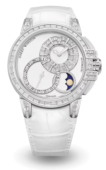 Harry Winston Ocean Date Moon Phase Baguette Automatic 42 mm OCEAMP42WW004
