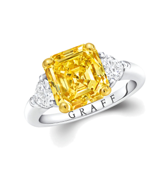 Кольцо Graff Unique Solitaires Emerald Cut Yellow Diamond High Jewellery Ring