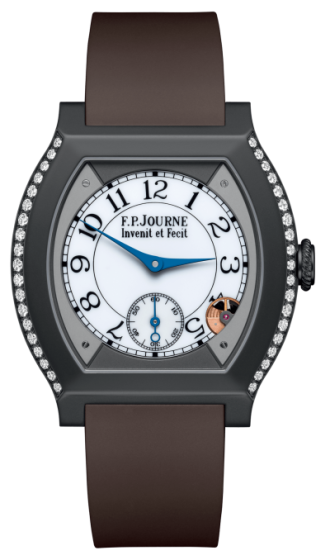 F.P. Journe Elegante 40 mm Titalyt® 2 Rows of Diamonds Chocolate