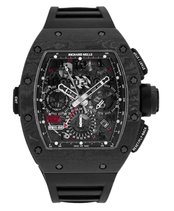 Richard Mille RM 11-02 Flyback Chronograph Dual Time Zone Jet Black Carbon