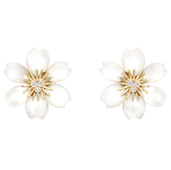 Серьги Van Cleef & Arpels Rose de Noel Mini VCARP7RV00