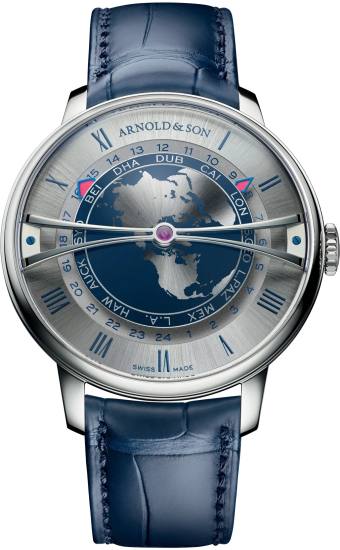 Arnold & Son World Time Globetrotter Steel 42 mm 1WTBS.K01A.C0263S