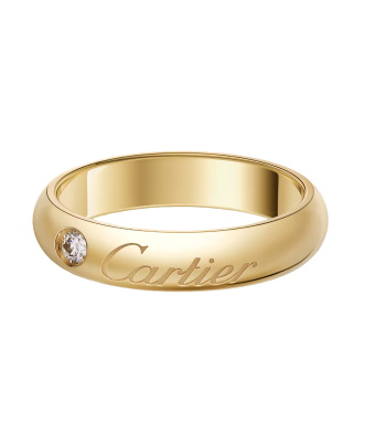 Кольцо Cartier C de Cartier Wedding Ring, 4 mm Width, 1 Diamond B4247000