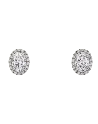 Серьги Cartier Destinee Stud Earrings, 2 Oval-Cut Diamonds, Paved N8515284