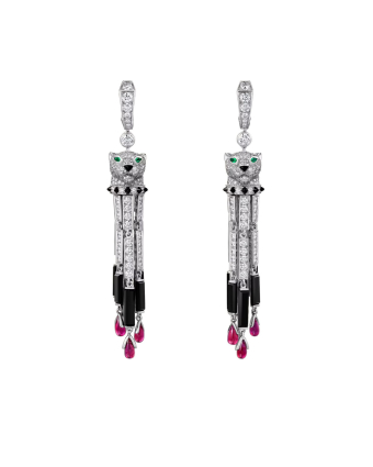 Серьги Cartier Panthere de Cartier Paved Ruby Earrings Large Model H8001123