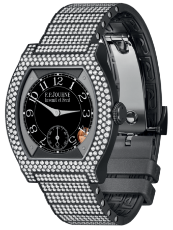 F.P. Journe Elegante 40 mm Titalyt® 12 Rows of Diamonds and Set Bracelet Grey