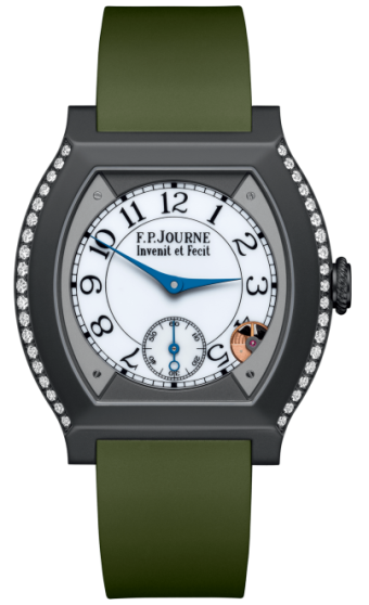F.P. Journe Elegante 40 mm Titalyt® 2 Rows of Diamonds Khaki Green