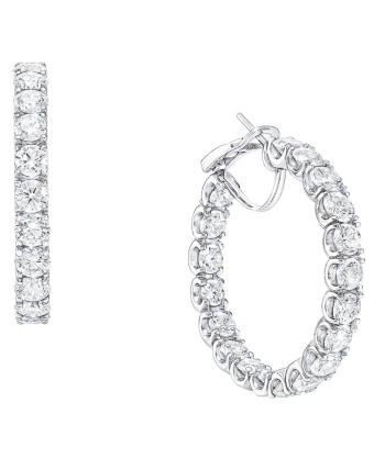 Серьги Graff Classic Graff Round Diamond Hoop Earrings RGE400