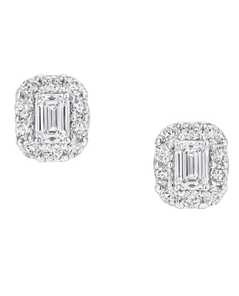 Пусеты Graff Icon Emerald Diamond Stud Earrings RGE1349
