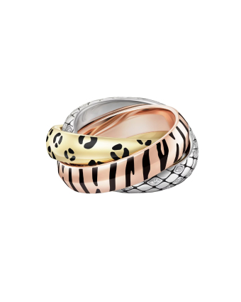 Кольцо Cartier Trinity Half-Paved Lacquer Ring B4241700