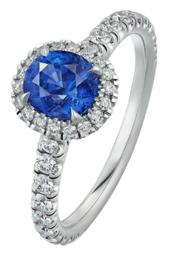 Кольцо для помолвки Cartier Destinée Solitaire Oval-Cut Sapphire Paved N4767352