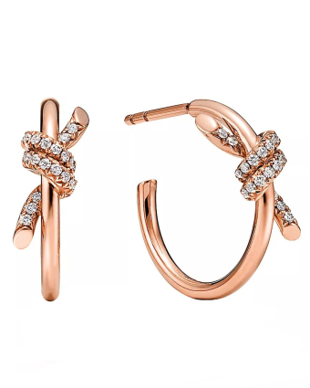Серьги Tiffany Knot Hoop Earrings 75123604
