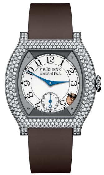 F.P. Journe Elegante 40 mm Titanium 12 Rows of Diamonds Chocolate