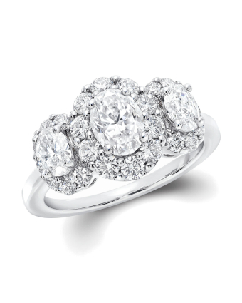 Кольцо для помолвки Graff Icon Three Stone Oval Diamond Engagement Ring RGR837