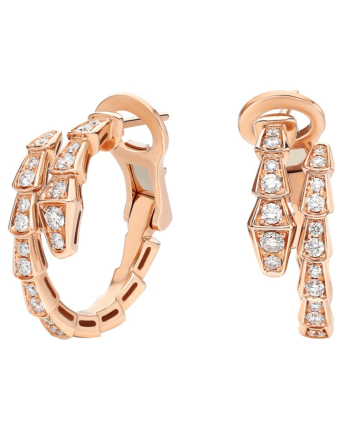 Серьги Bvlgari Serpenti Viper Hoop Earrings 358361