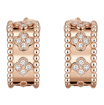 Серьги-кольца Van Cleef & Arpels Perlee Clovers VCARO2MK00