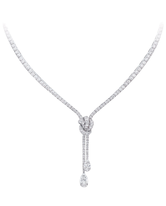 Колье Graff Tilda's Bow Double Pave Diamond Drop Necklace RGN595