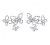 Серьги Graff Triple Butterfly Silhouette Diamond Earrings RGE 1610