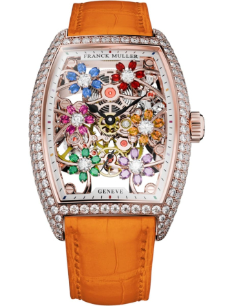 Franck Muller Cintree Curvex Cut Flower 31 x 43 mm 2850 S6 SQT CURVEX CUT FLOWER COL DRM D 5N ORANGE