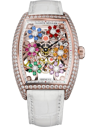 Franck Muller Cintree Curvex Cut Flower 31 x 43 mm 2850 S6 SQT CURVEX CUT FLOWER COL DRM D