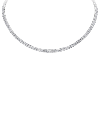 Колье Graff Classic Graff White Emerald Diamond Graduated Line Necklace RGN900