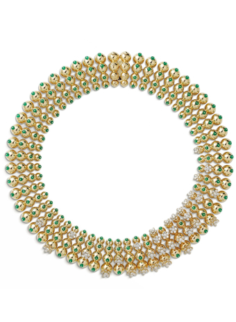 Колье Cartier Cactus de Cartier Emerald Beads Diamonds CRH7000156