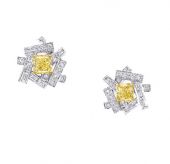 Серьги Graff Threads Yellow and White Diamond Stud Earrings RGE 1649