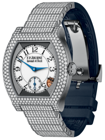 F.P. Journe Elegante 40 mm Titanium 12 Rows of Diamonds and Set Bracelet Midnight Blue
