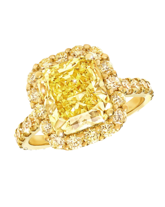 Кольцо для помолвки Graff Icon Radiant Cut Yellow Diamond Engagement Ring RGR647