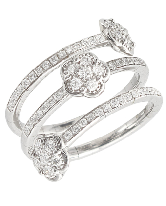 Кольцо Pasquale Bruni Figlia Dei Fiori Three Flowers Twist Ring 15975B