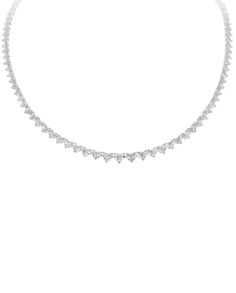 Колье Graff Classic Graff Heart Shape Diamond Graduated Line Necklace RGN841